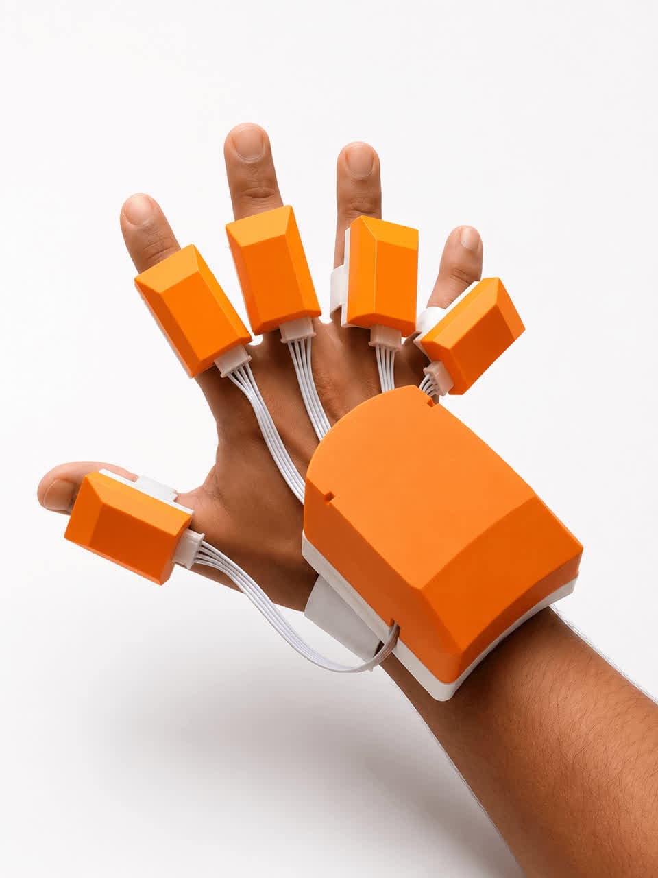 HandSync Gloves worn on a hand